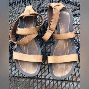 Teva Tan Leather “Cabrillo” Wedge Sandal